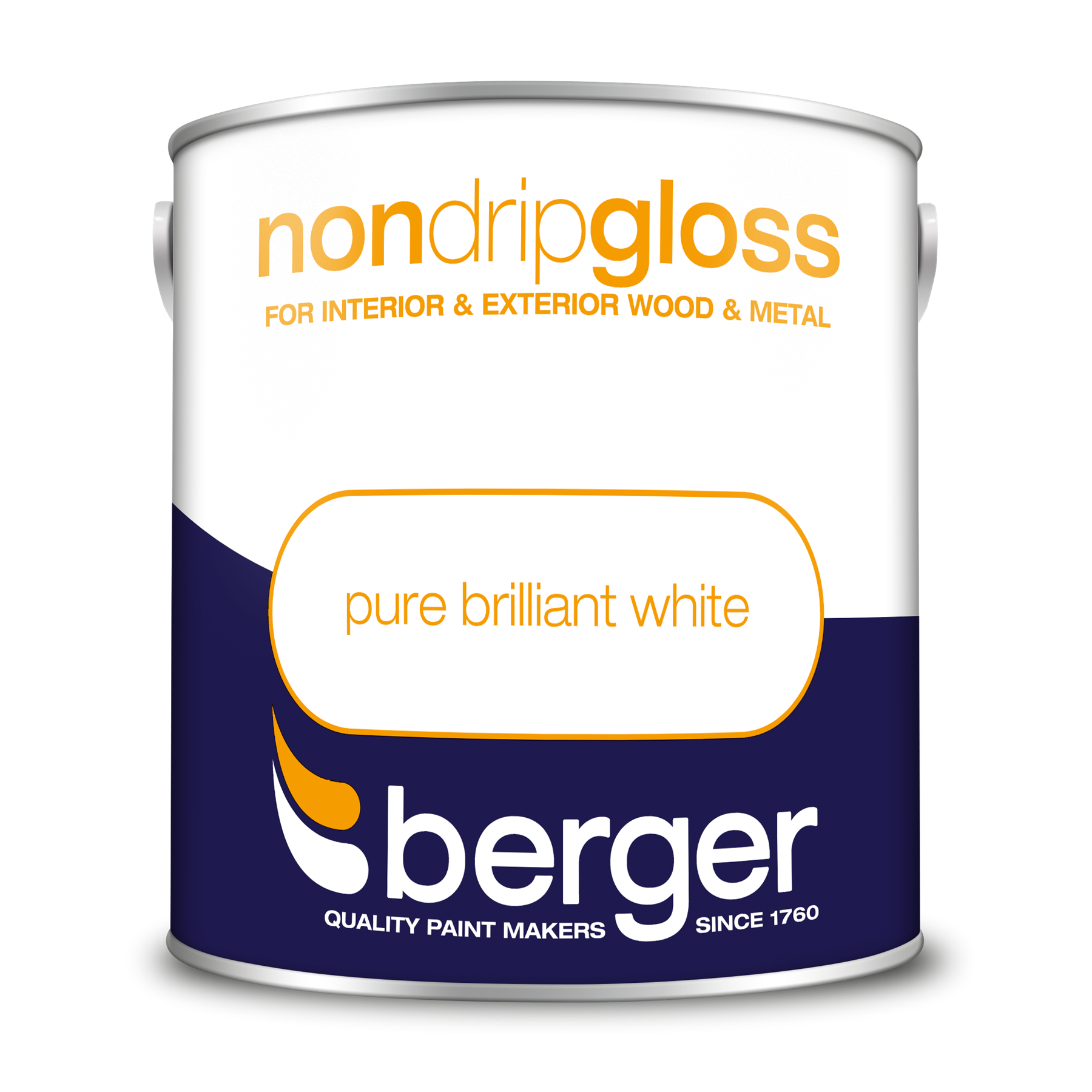 Berger Non Drip Gloss Brilliant White 2.5lt (5026207)